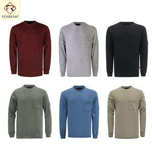 เสื้อยืดคอกลม FR Clothing USA ลดราคาพิเศษ ป้องกันอันตรายจากไฟ ทนไฟ CAT2/HRC2 ผ้าฝ้าย 100% แห้งเร็ว ระบายอากาศได้ดี - Product Image 5