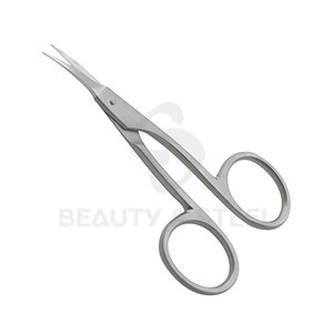 Ciseaux à cuticules professionnels en acier inoxydable avec lame incurvée et pointe affûtée, finition mate sablée pour la manucure et la beauté - Product Image 6