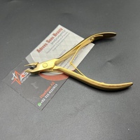 Pince à ongles professionnelle plaquée or, taille de la mâchoire personnalisée, pince à cuticules en acier inoxydable de grande qualité, manucure, pédicure, bout des doigts