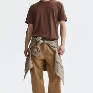 เสื้อยืดคอตตอนผู้ชายพรีเมียมลำลอง คอกลม แขนสั้น สไตล์สตรีทแวร์เรียบง่าย รับสกรีนโลโก้ ขายส่ง - Product Image 4