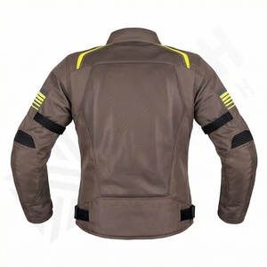 แจ็คเก็ตหนังแท้สำหรับขี่มอเตอร์ไซค์คุณภาพดีที่สุดสำหรับผู้ชาย รุ่นใหม่ล่าสุดสำหรับฤดูหนาว พร้อมแผ่นป้องกันที่ถอดออกได้ สามารถสั่งทำได้ - Product Image 2