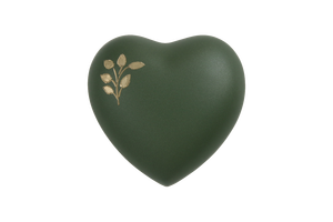 Black <b>Heart</b> Shaped Urn with Gold Floral Design for Ashes Keepsake Adult Urn Decorative Metal Classic <b>Heart</b> Urn With Free <b>Bag</b> - Product Image 5