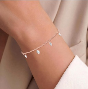สร้อยข้อมือประดับเพชรทรงต่างๆ หลายแบบ 1.41 กะรัต 7 นิ้ว ทองคำ 9K สีโรสโกลด์ - Product Image 1