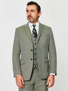 Costume trois pièces homme pas cher à revers cranté, idéal pour marié ou mariage - Nouvelle collection - Product Image 5