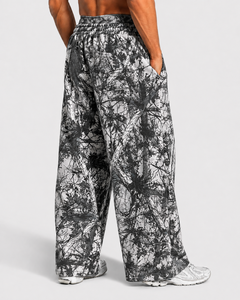 Ensemble de survêtement camouflage pour homme, coupe ample, avec détails contrastants, en molleton de coton premium, comprenant un sweat à capuche et un pantalon de survêtement à jambes larges, vente en gros - Product Image 5