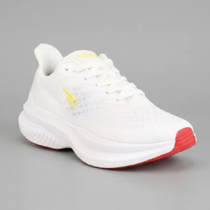Chaussures de course basses pour hommes, couleur blanc nacré, respirantes, à lacets, semelle amortie - Product Image 4