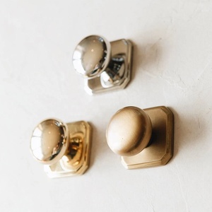 Bouton de meuble octogonal en laiton avec poignée en dôme rond pour tiroirs de cuisine, armoires, commodes et meubles - Product Image 6