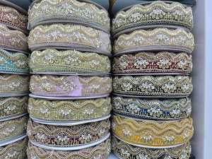 Garment Accessories Colored Ethnic Clothes Material Sewing GUIPURE Lace Trims Metallic Upholstery <b>Webbing</b> Ribbon Embroidery - Product Image 2