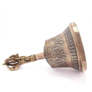 Cloche artisanale en laiton avec poignée en forme d'éléphant, vintage, décorative, pour la maison et la Puja - Product Image 5