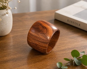 Fashion Handmade Vintage Geometric Wooden <b>Bangle</b> <b>Bracelet</b> Pair Sustainable Eco-Friendly Women's Jewelry - Product Image 3