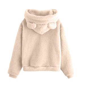 Sudadera con Capucha de Felpa Personalizada para Mujer, Estilo Teddy Bear, Talla Grande, Invierno, 450 GSM, Superventas - Product Image 2