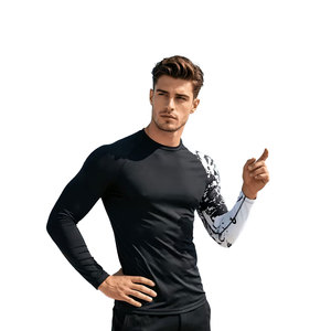 Vêtements de sport à manches courtes de haute qualité Solid Trader, tissu respirant et lisse, vêtements de sport durables, rashguard - Product Image 4