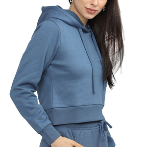 Haut court à capuche pour femme 100% coton molletonné, style décontracté, meilleur style en ligne, prix raisonnable pour 2026 - Product Image 5