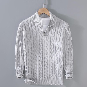 Pull à col zippé pour homme, personnalisé, en gros, pour les marques de streetwear américaines et les labels de mode de luxe - Product Image 6