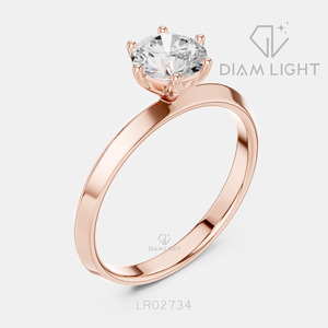 Bague de mariage ronde 0,80 carat, bijoux fins, certifiée IGI, or blanc 14 carats, diamant de laboratoire, bague de fiançailles et de mariage - Product Image 4