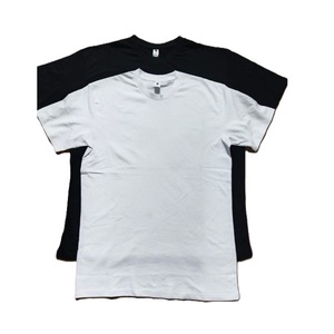 เสื้อยืดคอกลมผู้ชายผ้าฝ้ายแท้ 100% S/J 180 GSM แบบสั่งทำพิเศษ พร้อมซิลิโคนวอช สีขาวและสีดำล้วน จากซัพพลายเออร์บังกลาเทศ - Product Image 3