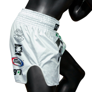 Pantalones Cortos de Muay Thai Fairtex para Hombre, Diseño Personalizado, Verde y Blanco, Sublimados, de Secado Rápido, con Logotipo Bordado, para Artes Marciales y Combate - Product Image 4
