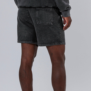 ชุดกางเกงขาสั้นผู้ชายคุณภาพสูงแบบย้อมสีเอซิด พร้อมโลโก้สั่งทำพิเศษ ระบายอากาศได้ดี แห้งเร็ว ผ้าฝ้าย พิมพ์ลายโลโก้แบบสกรีน สีพื้น - Product Image 5