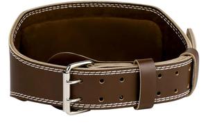 Ceinture de musculation en cuir véritable noir avec boucle à ardillon argentée, durable, moulée en une seule pièce, style décontracté - Product Image 2
