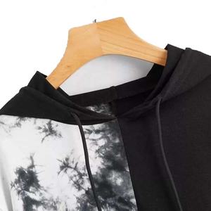 Venta al por mayor Tech polar señoras hombres al por mayor de gran tamaño tie Dye lavado mujeres sudaderas con capucha desgastadas ropa de calle sudaderas con capucha - Product Image 3