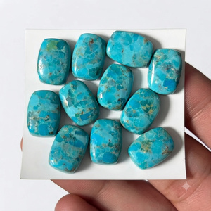 Turquesa azul Mohave, cabujón largo en forma de cojín, piedra preciosa suelta para la fabricación de joyas - Product Image 1
