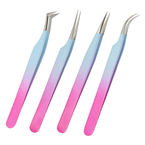 Juego de Pinzas Profesionales de Alta Calidad para Extensión de Pestañas con Logotipo Personalizado - Product Image 1