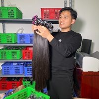 Mèches de Cheveux Humains Bruts Vietnamiens Lisses Comme un Miroir, Stock Important, Qualité Supérieure, Cheveux Vierges, Livraison Rapide
