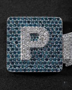 Pendentif personnalisé en argent 925 serti de moissanite, pendentif prénom hip-hop, breloque pour femme - Product Image 3