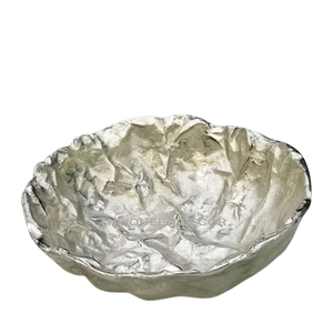 Bol décoratif rond en aluminium plaqué argent, très vendu, pour servir des desserts, au prix le plus bas - Product Image 6