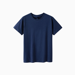 T-shirt en coton pur 180g avec logo personnalisé OEM, couleur unie, t-shirt à manches courtes en coton peigné pur 150g, col rond - Product Image 5