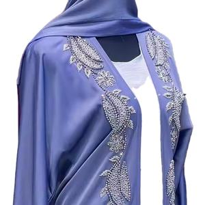 Hecho a mano Dubai mujeres hermoso negro Kaftan Abaya pantalones largos poliéster duradero ropa islámica tradicional para musulmanes - Product Image 1