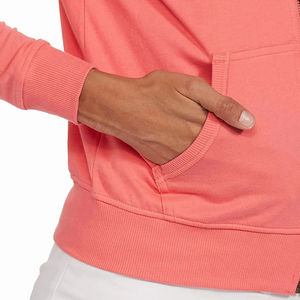 เสื้อฮู้ดซิปยาวผ้าฝ้ายเฟรนช์เทอร์รี่ปักลายโลโก้แบบกำหนดเองปี 2026 ทรงครอป ระบายอากาศได้ดี สำหรับผู้หญิง คุณภาพสูง บริการ OEM - Product Image 6