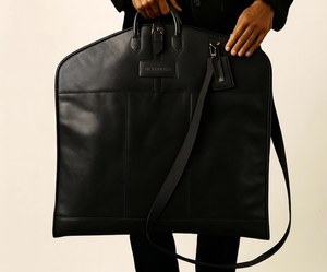 Sac de Voyage en Cuir Vintage Fait Main pour Vêtements, Housse de Costume Premium avec Fermeture Éclair Robuste, Bagage Décontracté Simple pour Voyages d'Affaires - Product Image 3