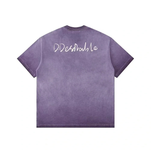 เสื้อยืดวินเทจฤดูร้อนใหม่สำหรับผู้ชาย ทรงหลวม พิมพ์ลายแบบวอช แขนสั้น โอเวอร์ไซส์ ผ้าฝ้าย 100% สไตล์สตรีทแฟชั่น - Product Image 3