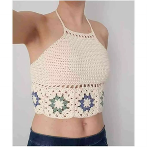 Top de Crochet Elegante y a la Moda para Mujer, de Alta Calidad, Más Vendido - Product Image 3