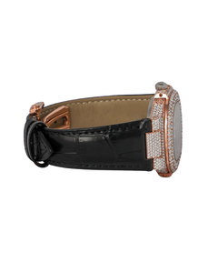 Reloj de Pulsera de Lujo en Oro Rosa, Calidad de Exportación, Diseño con Diamantes Redondos de Moissanita, Movimiento de Cuarzo, Estilo Moderno - Product Image 2