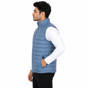 Chaleco Acolchado para Hombre al por Mayor, Cuello Alto, Sin Mangas, Chaqueta de Invierno, Proveedor de Ropa Urbana Personalizada, EE. UU. - Product Image 4