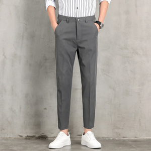 OEM ODM Custom Brand Casual Dress Khaki <b>Trousers</b> Pants Lightweight Elastic Waist Mid Waist Capris <b>Pattern</b> - Product Image 2