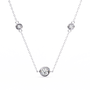Collier avec diamants en serti clos au design délicat, certifié IGI, diamants de laboratoire certifiés, diamants créés en laboratoire, diamants fins - Product Image 3