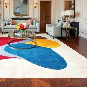 Luxury Decorative Rug Hand Tufted Woolen Abstract Design Indoor Outdoor Rug Home Decor Best Price Modern Abstract Pattern Rug - Product Image 3