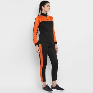 Ensemble de survêtement confortable de haute qualité pour femmes, style automne-hiver, pantalon de survêtement, ensemble pantalon-veste en tricot color block, survêtement éco-responsable - Product Image 4