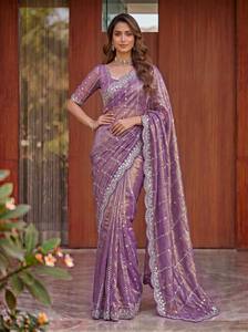 Lehenga Choli Indio Negro de Satén con Lentejuelas Bordadas para Mujer, Vestido Étnico para Bodas, Fiestas y Diwali, Largo hasta el Suelo, Suave - Product Image 4