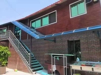 Auvent d'entrée en alliage d'aluminium courbé sur mesure, manuel, étanche, pour couloir extérieur, pour projets de bâtiments commerciaux