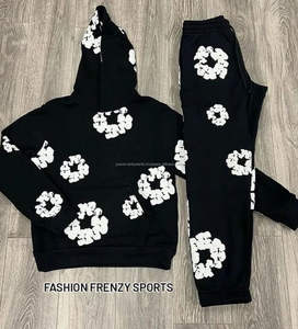 ชุดวอร์มฤดูหนาวแบบระบายอากาศได้ดีสำหรับผู้ชาย ชุดกีฬาคุณภาพสูง เสื้อฮู้ดดี้ ชุดขายส่ง รับสกรีนโลโก้ ชุดลำลองสไตล์สตรีทแวร์ - Product Image 4