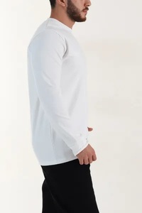 เสื้อสเวตเชิ้ตผู้ชายผ้าฟลีซถักโพลีเอสเตอร์/คอตตอนกันน้ำ พิมพ์โลโก้ตามสั่ง-220 กรัม บริการ OEM พิมพ์หลายตำแหน่ง แห้งเร็ว - Product Image 2
