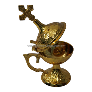 Quemador de Incienso de Latón Premium, Soporte Decorativo de Resina Grabada para el Hogar, Templo y Decoración Festiva - Product Image 5