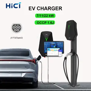 HICI GB/T spina 22KW trifase EV stazione di ricarica per veicoli elettrici standard cinesi caricabatterie per auto 32A caricatore rapido EV
