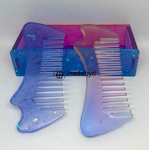 Tradebyd Handmade Resin Comb Elegant Hair Styling <b>Tool</b> for Women Men Salon and Barber Use - Product Image 3