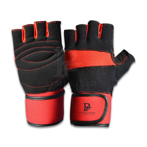 Premium Quality Leather Gym Gloves Comfortable Grip Design for Outdoor Fitness Training Weight Lifting Workout-<b>Half</b> Finger - Product Image 2