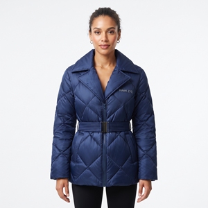 Wholesale Women's Casual <b>Belted</b> Puffer Coat Quilted Lightweight Winter Jacket Warm Insulated Cold Weather Outerwear - Product Image 5